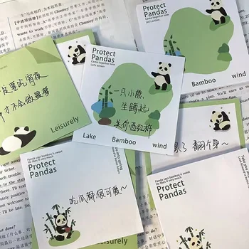 ALLTU 1vnt Panda pranešimų popierius paprastas ir nelipnus mokinių klasės sąsiuvinis