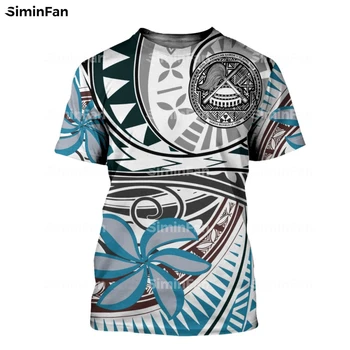 American Samoa Flower 3D Full Printed T-Shirt Summer Round Neck Tee Men Female Casual Top Unisex Harajuku New Streetwear 02