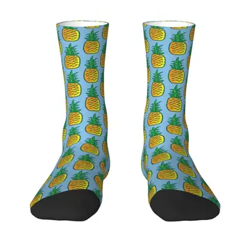 Ananasų vaisių rašto suknelės kojinės Vyriškos moteriškos šiltos mados ekipažo kojinės