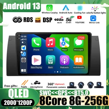 Android 13 Automobilinis radijas Multimedijos vaizdo grotuvas skirtas BMW 5 E39 E53 X5 1995 - 2001 2002 2003 2004 2005 2006 Navigacija GPS Stereo DVD