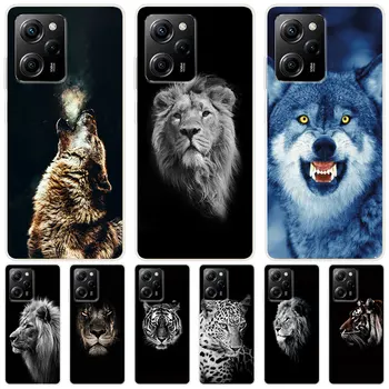 Animal King Tiger Lion Fox dėklas, skirtas Xiaomi Redmi Note 12 Pro Plus 10C 10 11T 5G 11S 8 11 9T 9C 9 9A 9S 10S TPU skaidrus telefono dangtelis