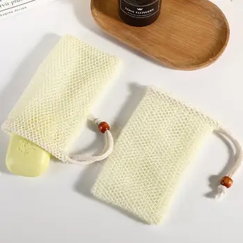 Aplinkai nekenksmingas burbulinis tinklas patvarus vonios muilo maišelis gali būti dekoruotas natūralus šveičiamasis tinklinis maišelis švelnus odai patogus