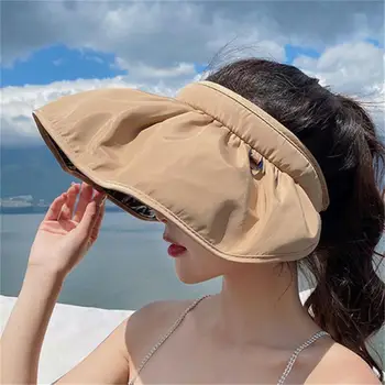 Apsauga nuo UV spindulių Sulankstoma kepurė nuo saulės Mada Nuo saulės apsaugančios paplūdimio kepurės moterims Lauko paplūdimio kelionės Žygio kepurės Skydeliai Dangtelis 2023