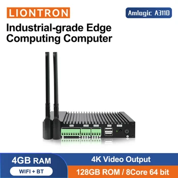 Arm Amlogic A311D Embedded Compact Computer Fanless SBC for AI Edge Computing with CPU NPU GPU Wifi BT HD-MI Android OS