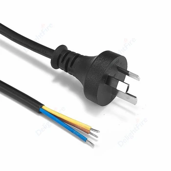 AU maitinimo kabelis 1.5m 1.8m Pigtail Wire 3 Prong Australijos galios prailginimo laidas elektriniam ventiliatoriui LED prožektorių vakuuminis stiprintuvas