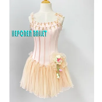 Aukštos kokybės spragtukas Gėlių valsas Profesionali baleto suknelė Moterys su deimantais Pagal užsakymą pagamintas baletinis sijonas