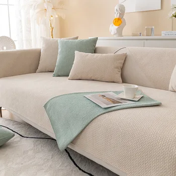 Aukštos kokybės Šenilo sofos užvalkalas Neslidus sofos užvalkalas Kėdės apsauga Patvari apsauga nuo įbrėžimų Slipcover Lengvas prabangus pagalvėlės kilimėlis