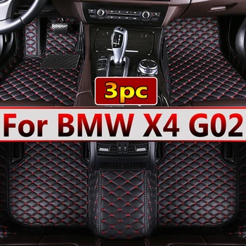 Automobiliniai grindų kilimėliai BMW X4 G02 MK2 2019~2022 Kilimėlių užvalkalai Odinis prabangus kilimėlis Apsauga nuo purvo Kilimas Automobilių aksesuarai Interjero dalys
