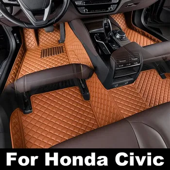 Automobiliniai grindų kilimėliai Honda Civic 2016 2017 2018 2019 2020 2021 2022 Custom auto foot Pads automobilio kiliminė danga