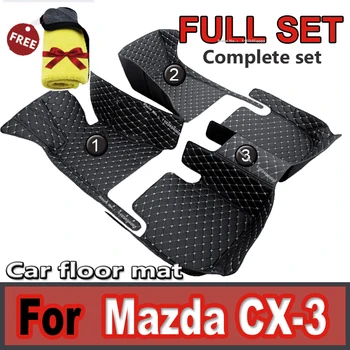 Automobiliniai grindų kilimėliai Mazda CX-3 CX3 DK 2016 ~ 2022 Odinis prabangus kilimėlis Apsauginis kilimėlis Kilimų rinkinys Automobilių salono dalys Automobilių aksesuarai