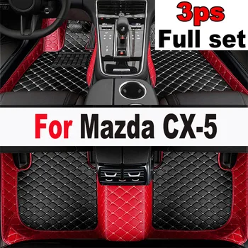 Automobiliniai grindų kilimėliai Mazda CX-5 CX5 KF 2017 ~ 2023 Odiniai prabangūs kilimėliai kilimėliai Pilnas komplektas Automobilių salono dalys Automobilių aksesuarai 2018