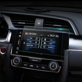 Automobilio GPS navigacijos ekranas grūdinto plieno apsauginė plėvelė Honda Civic 10th 2016 2017 2018 LCD ekrano automobilio lipduko valdymas