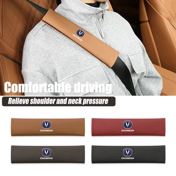 Automobilio logotipas Saugos diržo dangtelis Apsaugokite pečių kaklą Minkštas pagalvėlės priedai Changan EADO CX70 CS35 Alsvin CS75 Hunter CS95 CS55 CS85
