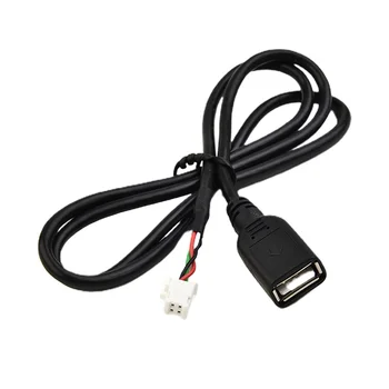 Automobilio USB prailginimo kabelio adapteris Universalus 4Pin jungtis USB sąsajos kabelio adapteris Laido kištukas automobilio radijo stereofoniniam įrenginiui