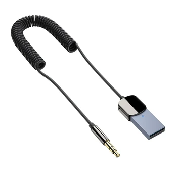 Aux su Bluetooth suderinamas adapterio kabelis automobiliams USB BT 3.5mm