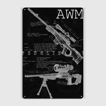 Awm Black Blueprint Metal Plaque Poster Club Party Custom Wall Decor Club Bar Tin Sign Plakatas