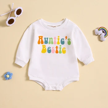 Baby Girl Fall Winter Apranga Naujagimio tetos Bestie Bubble Romper džemperis Mergaitės smėlinukų drabužių komplektas
