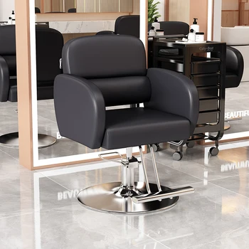 Barbershop Kirpyklos kėdė Grožio salonas Profesionali pasukama kėdė Kirpykla Kosmetinė Sillon de Barberia Salono baldai CY50BC