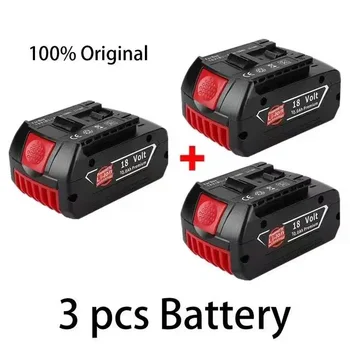 Batterie Lithium-ion 18V 10ah Rechargeable Pour Perceuse électrique Bosch BAT609 BAT609G BAT618 BAT618G BAT614 + 1 Įkroviklis