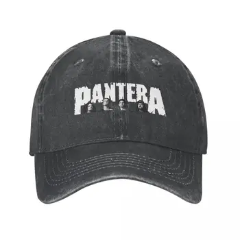 Beisbolo kepuraitė Vintage Pantera Heavy Metal Band Logo Apranga vyrams Moterys Vintage Distressed Denim Casquette Dad Hat