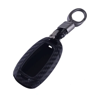 Car Remote Key Fob dėklo dangtelis tinka Hyundai Palisade akcentui Elantra Kona Veloster Juodos anglies pluošto stilius