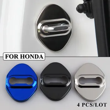 Ceyes Car Styling Door Lock Cover Car Emblems Lipdukų dėklas Honda Accord Fit City Crv Civic Hrv Nerūdijančio plieno automobilių stilius