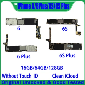 Clean ICloud Mainboard No Touch ID iPhone 5 5C 5S 5SE 6 Plus 6S Plus 6SP pagrindinei plokštei 100% Teste loginės plokštės originalus atrakinimas