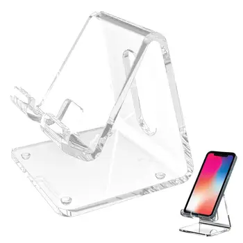 Clear Phone Stand akrilinis mobiliojo telefono stovas nešiojamojo telefono laikikliui, suderinamas su 4-10'Phone Switch Smartphone Pad Desk