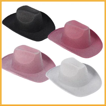 Cowboy Hat Fedora Bachelorette Party Prop Glitter Cowgirl Hat Bachelorette Party Hat For Bridal Party Western Cowboy Hat 2023