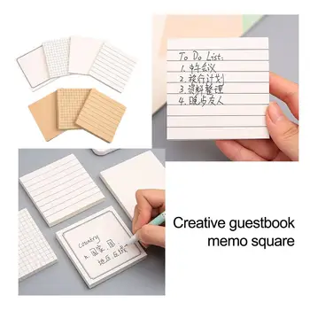 Creative Guestbook Memo Square Blank Note Pad Memo Plan Pad Weekly Chocolate Custom Diary Note Stationery Notebook S7V3