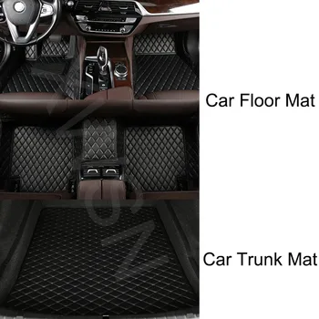 Custom Car Floor Mat for Jaguar E-Pace 2017-2023 XK Chrysler 300C 2012-2016 PT Cruiser Interior Accessories Car Trunk Mat