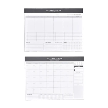 Desk Planner to Do List Monthly Notepad Nuplėškite savaitės planavimo priemonę Notepad Undated Planner Sheets Schedule Pad
