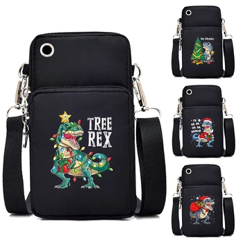 Dinozaurų medis Reksas Moterų mobiliojo telefono krepšys Kalėdinis kryžminis krepšys Juokingos kalėdinės dovanos Kalėdinis krepšys Moterų piniginė ir rankinė