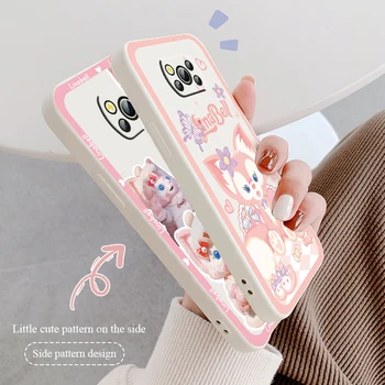 Disney Bunny Lena Belle Star Dew for Xiaomi Mi Poco X4 X3 C40 C31 C3 M4 M3 M3 F4 F3 GT Pro NFC Soft Liquid Rope telefono dėklo dangtelis