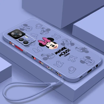 Disney Mickey Minnie komiksai, skirti Redmi K50 K40 K40S Gaming K30 10C 10 10X 9A 9 9T 9C 9AT 8 A1 11 5G Liquid Left Rope telefono dėklas