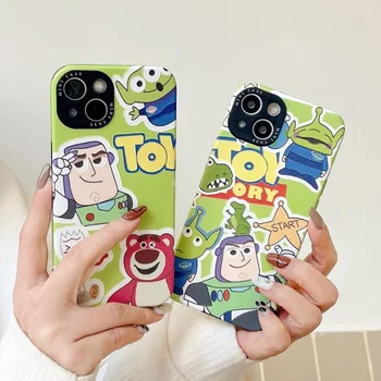 Disney New Toy Story IPhone Case Kawaii Animation Character Buzz Lightyear Couple Case Tinka IPhone 14 13 12 X Promax
