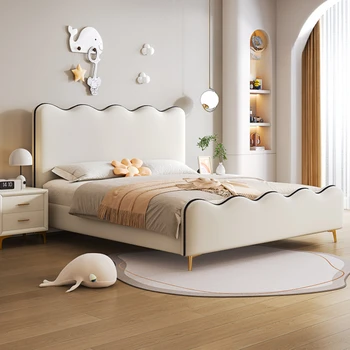 Dizainas Dvigulės vaikiškos lovos Medinės karaliaus dydžio namo grindys Princesės vaikų lovos Palėpė Prabangūs Mueble Infantil baldai SR50CB