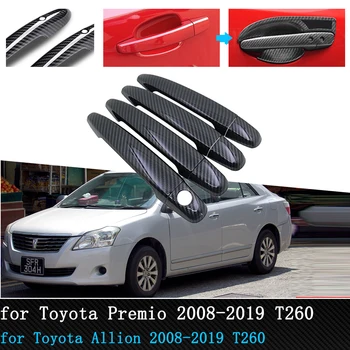 Durų rankenos dangtelis Anglies pluošto išoriniai lipdukai Toyota Premio Allion T260 2008 ~ 2019 2009 2010 Automobilių aksesuarai Auto-Prekės