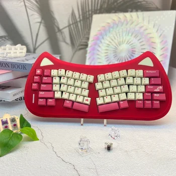 ECHOME Cat Ear Alice mechaninės klaviatūros rinkinys akrilo krovimas karštas apsikeitimas pasirinktinis spalvingas mielas mergaitė laidinė biuro žaidimų klaviatūra