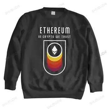 Ethereum In Crypto We Trust Džemperis Vyrai ilgomis rankovėmis Valiuta Kriptovaliuta Kriptovaliutos džemperiai Medvilniniai gatvės drabužiai džemperiai Į viršų