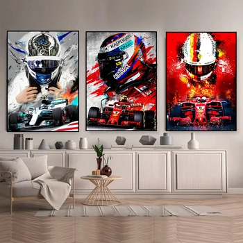 F1 Lenktynių drobės tapyba 
