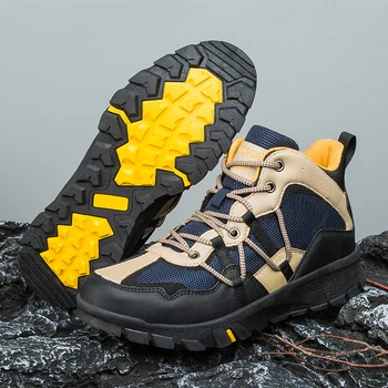 Fashion High Top žygio batai Man platforma Amortizuoti neslystantys kalnų batai vyrams lauke kvėpuojantys vyriški treko sportbačiai
