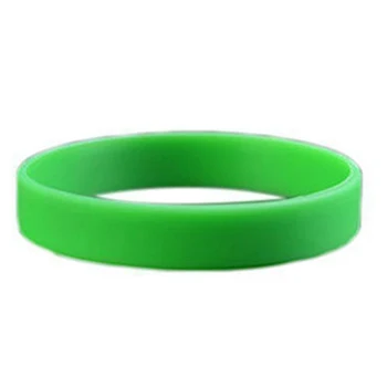 Fashion Silicone Rubber Elasticity Wristband Wrist Band Cuff Branklet Bangle Green