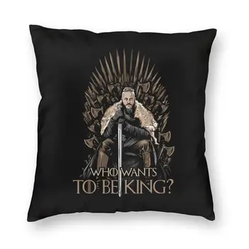 Fashion Viking King pagalvėlės užvalkalas 45x45cm poliesteris Ragnar Lothbrok mesti pagalvės užvalkalas sofos kvadratiniam pagalvės užvalkalui Namų dekoravimas