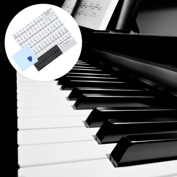 Fortepijono klaviatūros lipdukas 88 klavišų klaviatūros lipdukas Fortepijono muzikos vadovo lipdukas