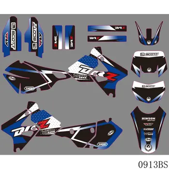 Full Graphics Decals lipdukai Motociklo fonas Pasirinktinio numerio pavadinimas SUZUKI DRZ400 SM S E DRZ 400 SM S E 2000-2020