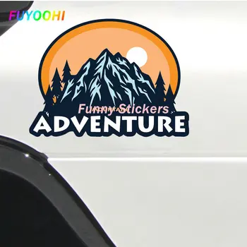FUYOOHI mados lipdukas Fun Mountain Adventure Camping Decal PVC automobilio lango buferis Motociklininko šalmas Bagažinė Automobilio lipdukai