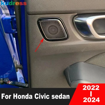 Galinių durų garso garsiakalbio dangtelio apdaila Honda Civic Sedanui 2022 2023 2024 Anglies pluošto automobilių apdailos liejimo interjero aksesuarai