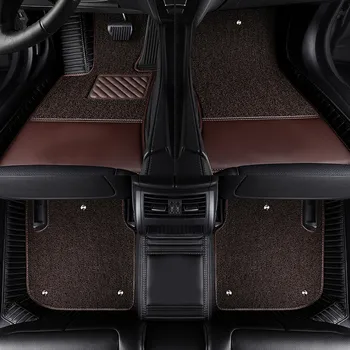 Gera kokybė! Individualūs specialūs automobilių grindų kilimėliai Mercedes Benz GLB 5 sėdynėms 2024-2020 patvarūs dvisluoksniai kilimai, nemokamas pristatymas