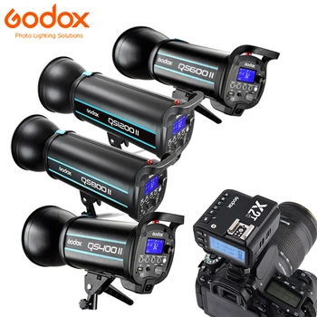 Godox QS400II 400WS / QS600II 600WS / QS800II 800WS / QS1200II 1200WS+ X2T 2.4G Belaidis siųstuvas Studio Strobe blykstės lemputė